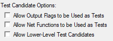 3. Test Candidate 
Options