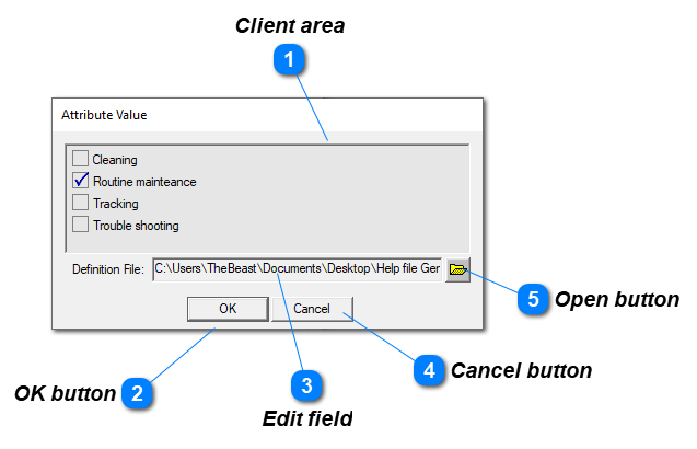 Attribute Value window