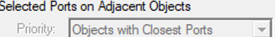 2. Selected Ports on 
Adjacent Objects 