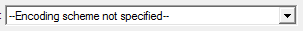 6. Select Encoding Drop down