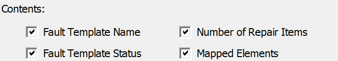 1. Report Contents Selection