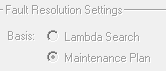 1. Fault Resolution 
Settings