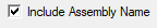 1. Include Assembly Name checkbox