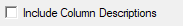 9. Include Column Descriptions check