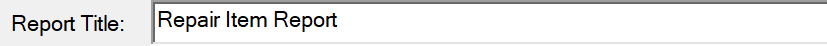 3. Custom Report Title