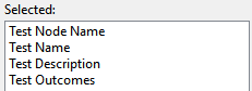 1. Selected Test Details