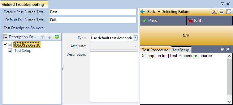 Document configuration for Guided Troubleshooting in DSI Workbench